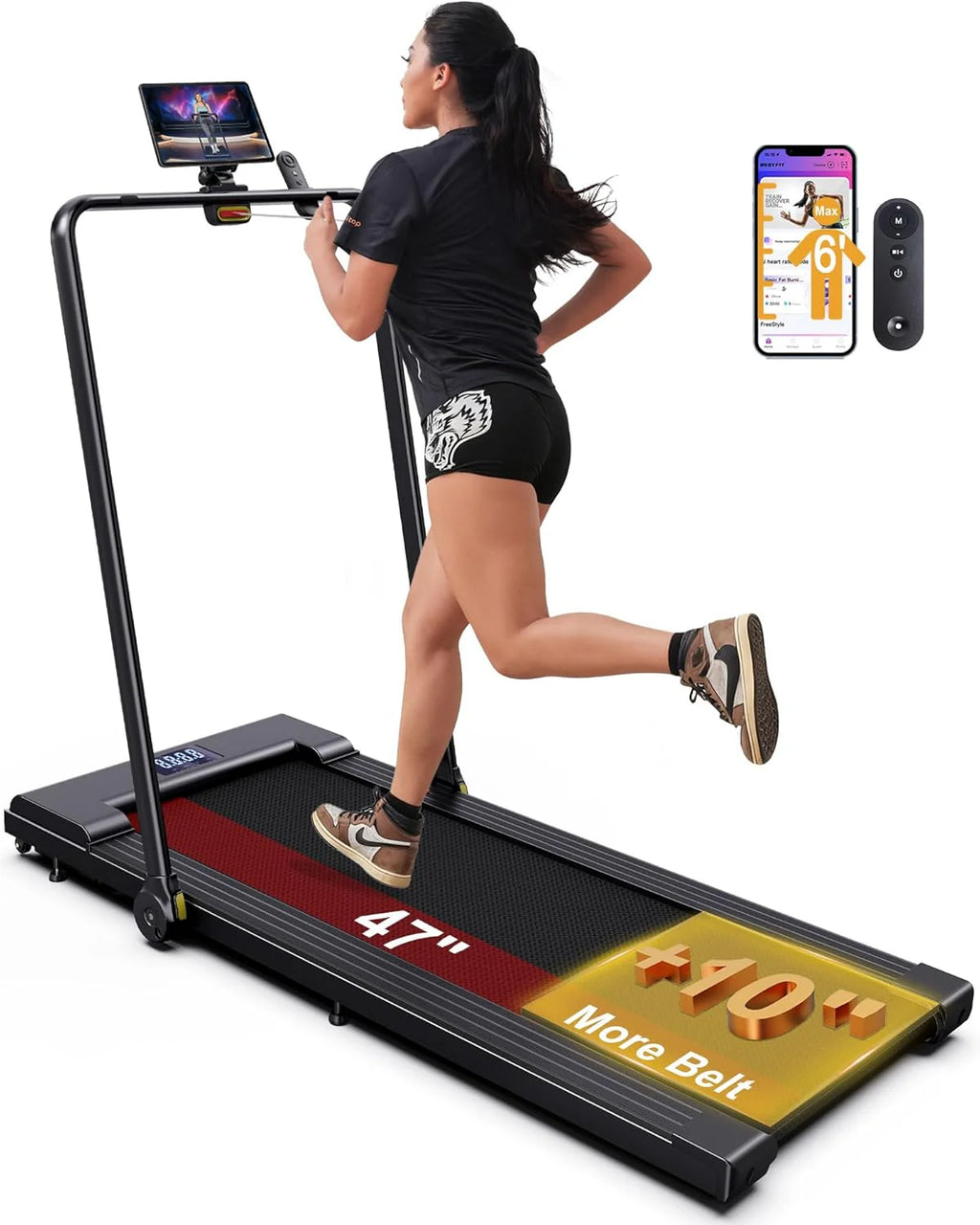 PulseDrive 8.7 MPH Walking Pad Treadmill Compact Under Desk Treadmill Walking Running Machine