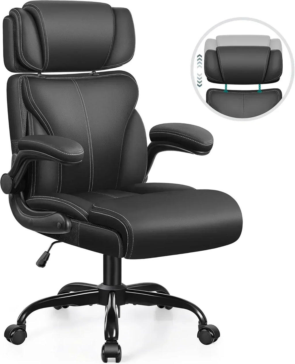 Office Chair Large High-Foot Computer Desk Chair Chair Lumbar Support Rotating Computer Chair