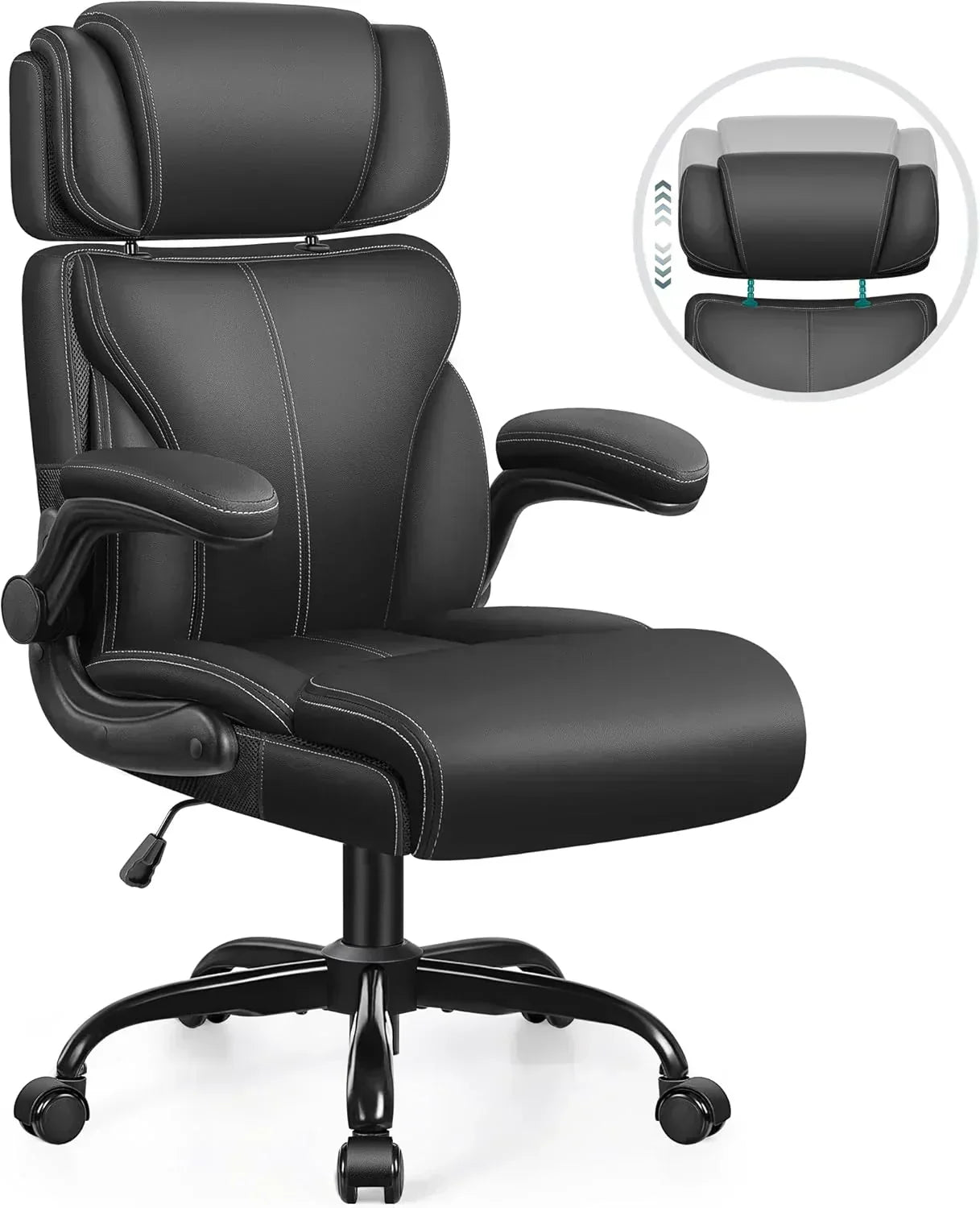 Office Chair Large High-Foot Computer Desk Chair Chair Lumbar Support Rotating Computer Chair
