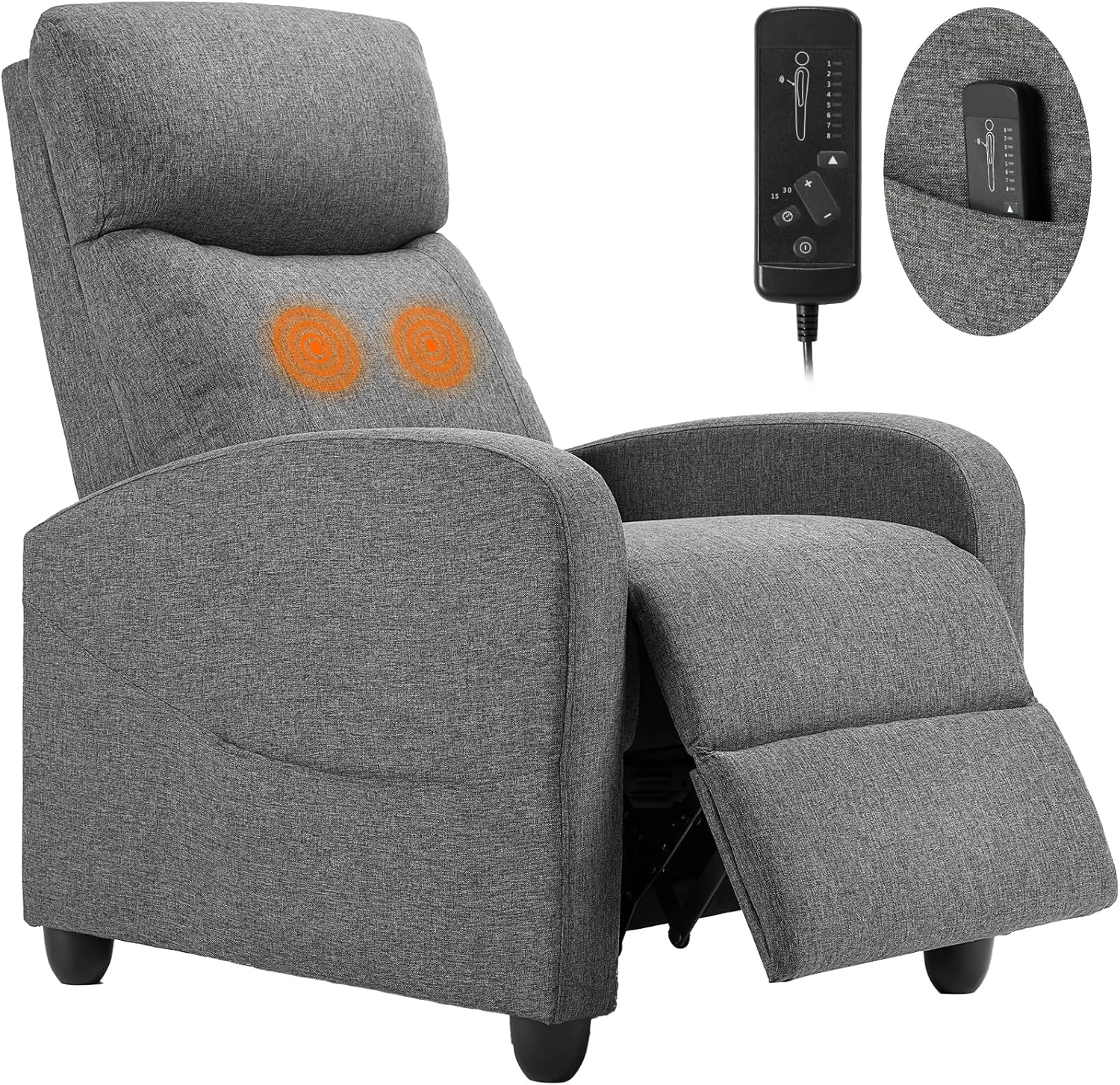Adult massage recliner adjustable home theater seat modern fabric recliner