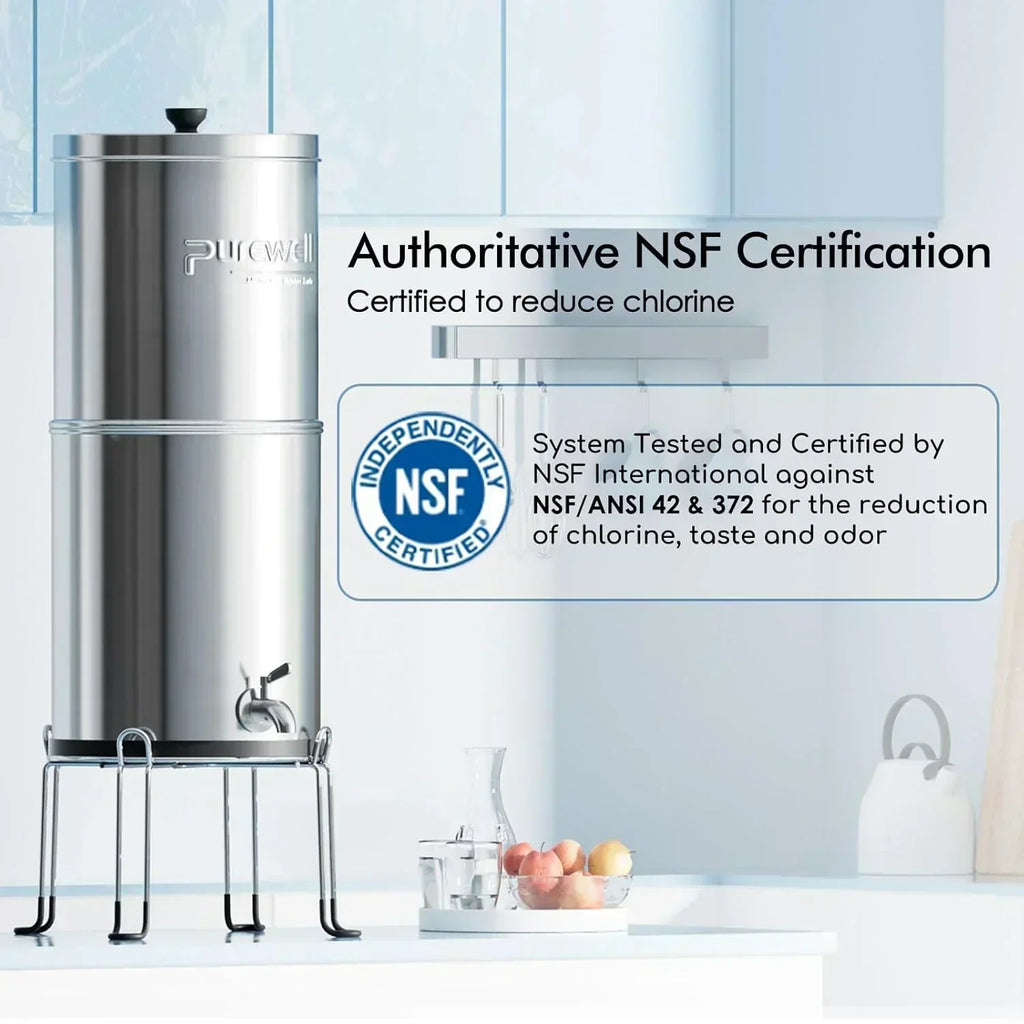 Purewell three-stage 0.01��m ultrafiltration gravity water filtration system 304