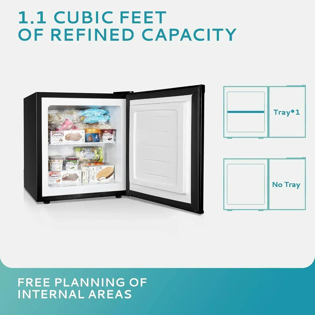 Upright freezer 3.0Cubic Feet Single Door Compact Mini Freezer with Reversible Door Small freezer