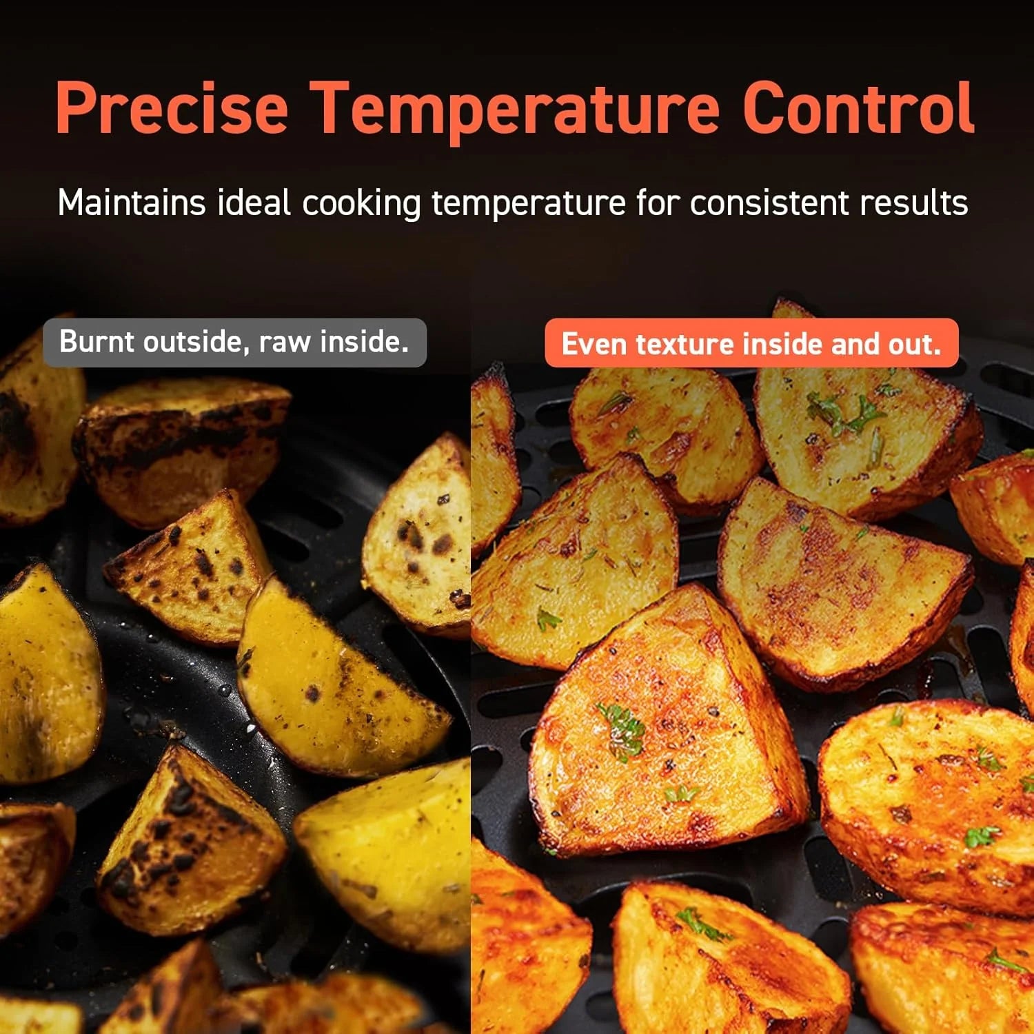 COSORI Air Fryer 9-in-1 Compact & Large 6-Qt Fast Turbo Modes Precise Heat for Even Results