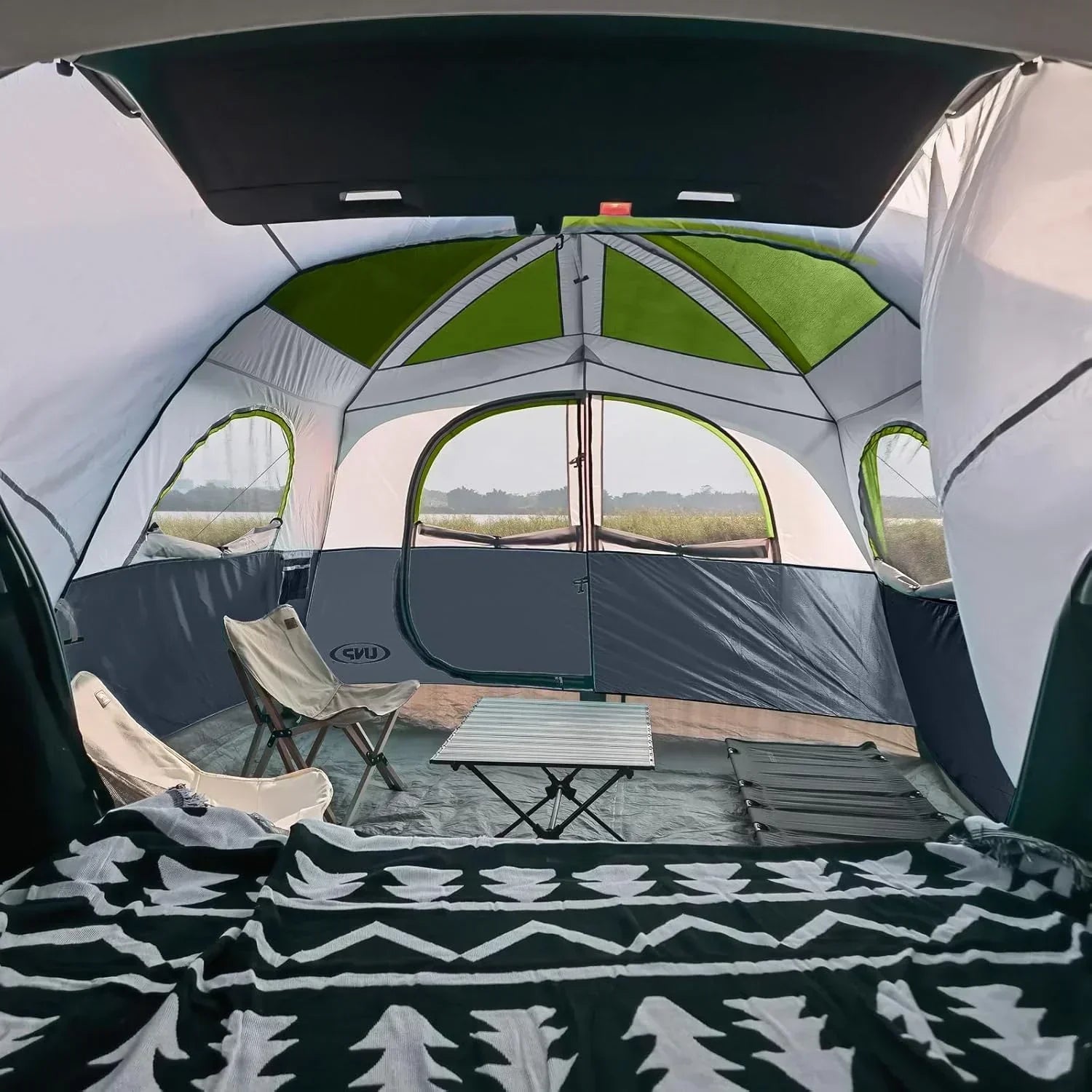SUV Tent for Camping 6-Person SUV Tailgate Tent - Easy Set Up with Rainfly