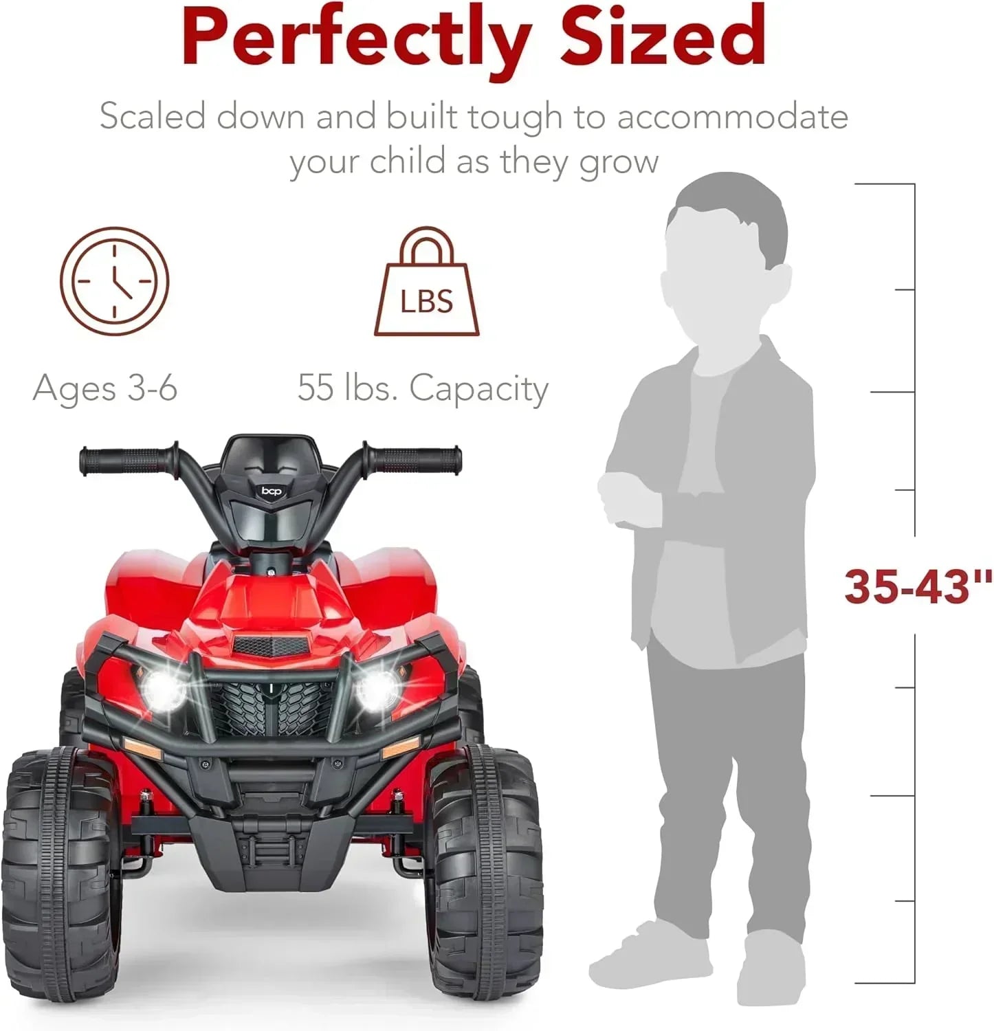 Best Choice Products 12V Kids Ride-On Electric ATV 4-Wheeler Quad Car Toy Bluetooth Audio