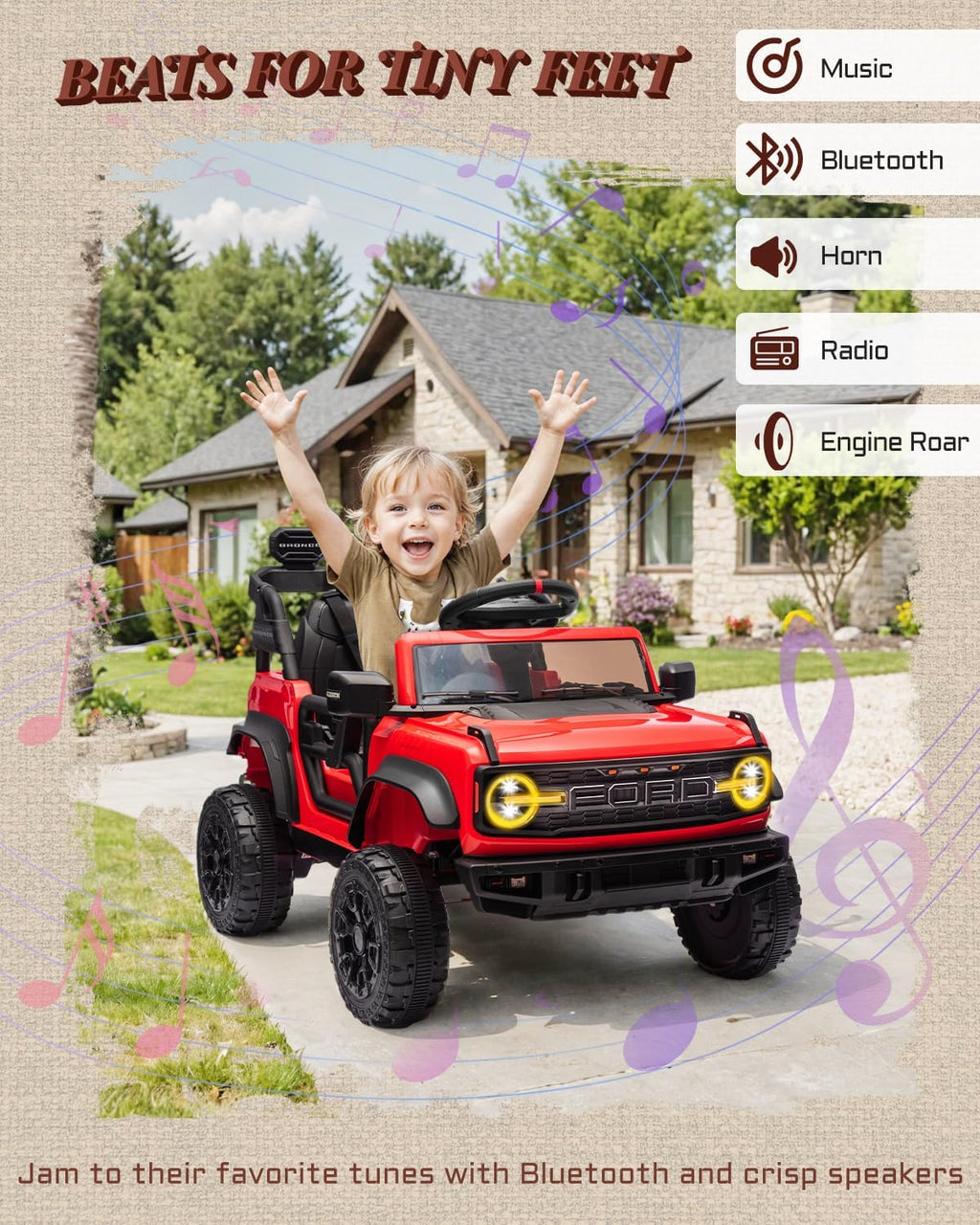 Kids Pink Ride-On Truck Battery Powered Electric Toy Car