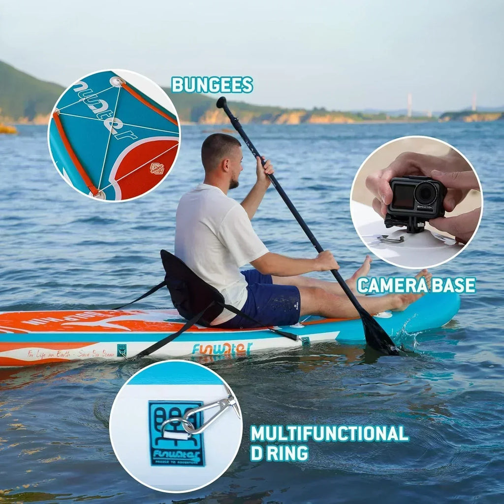 FunWater Inflatable Stand Up Paddle Board Premium SUP Paddle Accessories EVA Deck