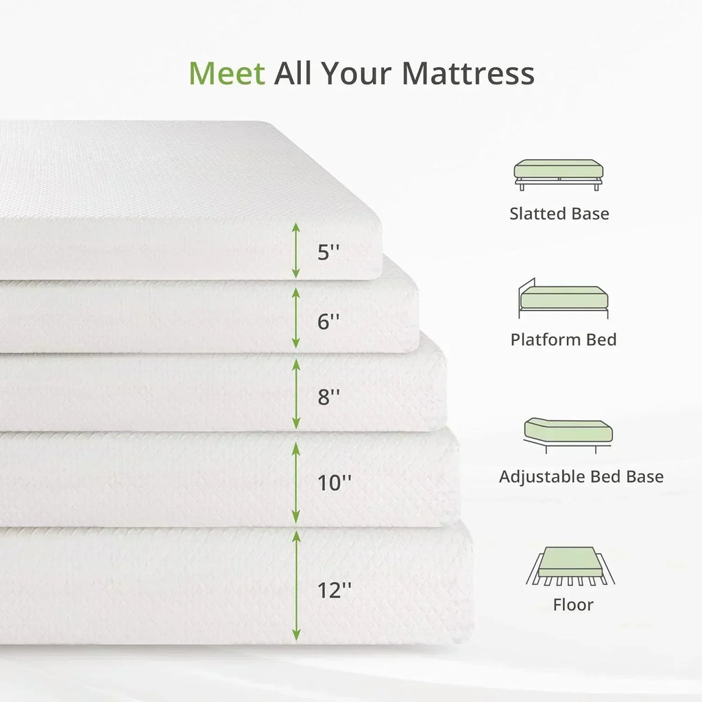 8-inch double mattress with memory foam for medium firm support