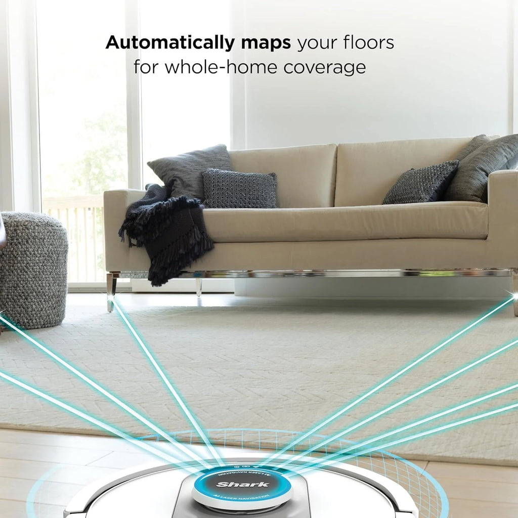 Voice Control Robot Vacuum with Matrix Clean Navigation, Home Mapping, 60-Day Capacity, XL Self-Empty Base for Homes with Pets, Carpet & Hard Floors, Cool Grey