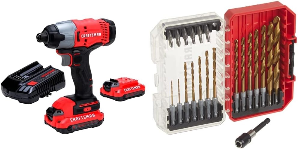 20V MAX Impact Driver Kit 1/4 Inch 2,800 RPM LED Work light Battery and Charger Included