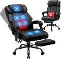 Massage office chair with heating function Reclining high back home office desk chair