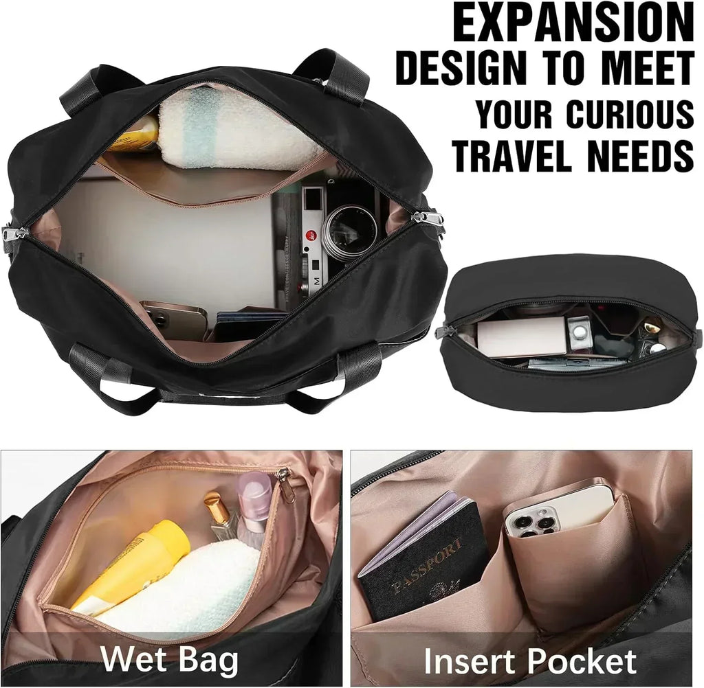 LONG VACATION 6 Piece Luggage Set Carry on Suitcase with ABS+PC hardshell Spinner Wheels