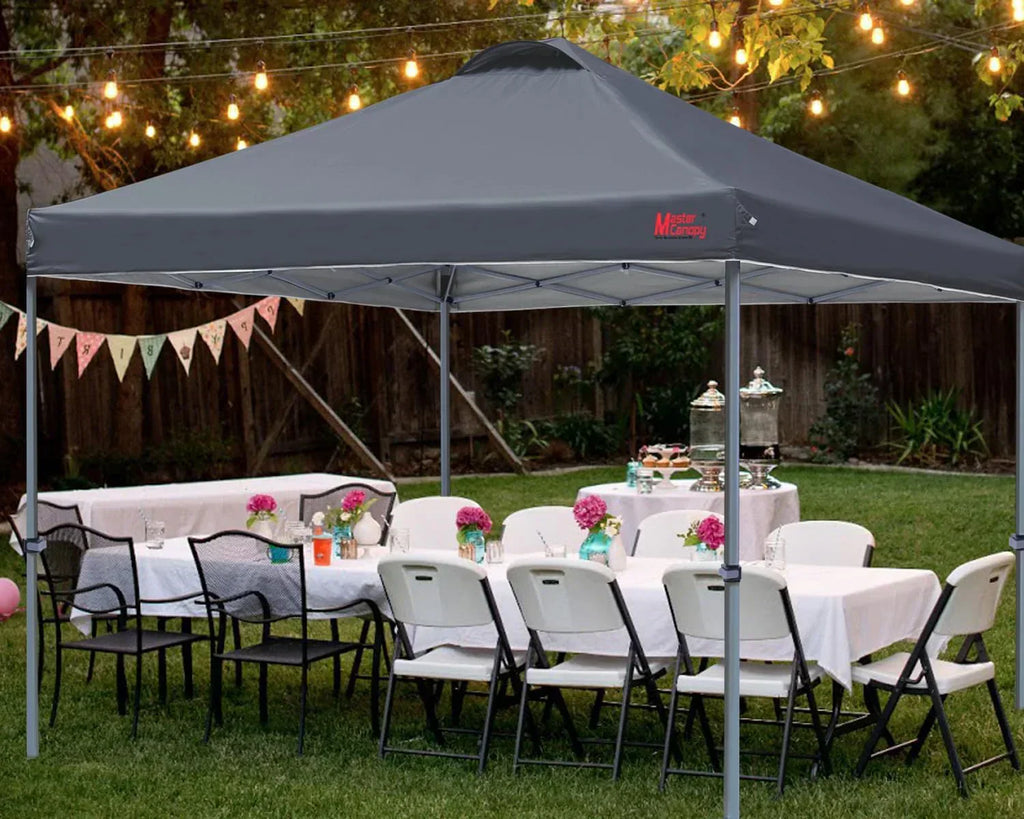 Durable Pop-up Canopy Tent with Roller Bag (10x10 Black)