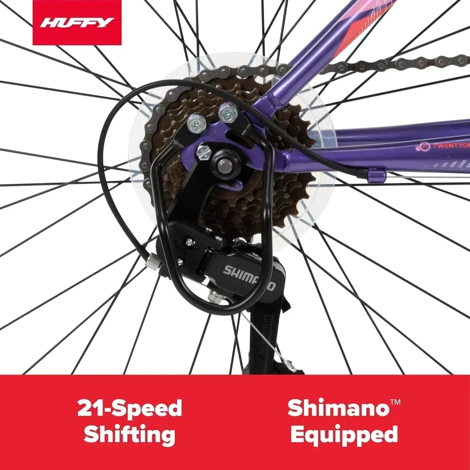 Huffy Stone Mountain Hardtail Mountain Bike for Boys/Girls/Men/Women 20/24/26 Sizes