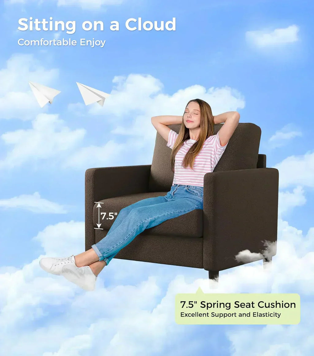 Loveseat Sofa 51 Love Seat Comfy Corduroy Small Loveseat Tool-Free Setup Couch