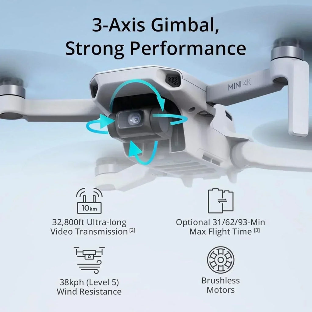 Mini 4K Camera Drone Combo for Adults 4K Ultra HD Camera Drone 10km Video Transmission