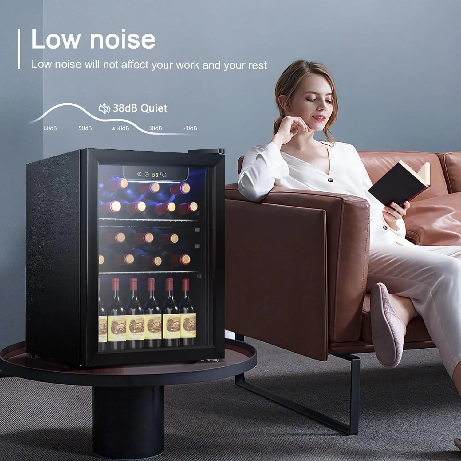 Antarctic Star 26 Bottle 130 Can Wine Cooler Cabinet Beverage Refrigerator Mini Wine Cellar