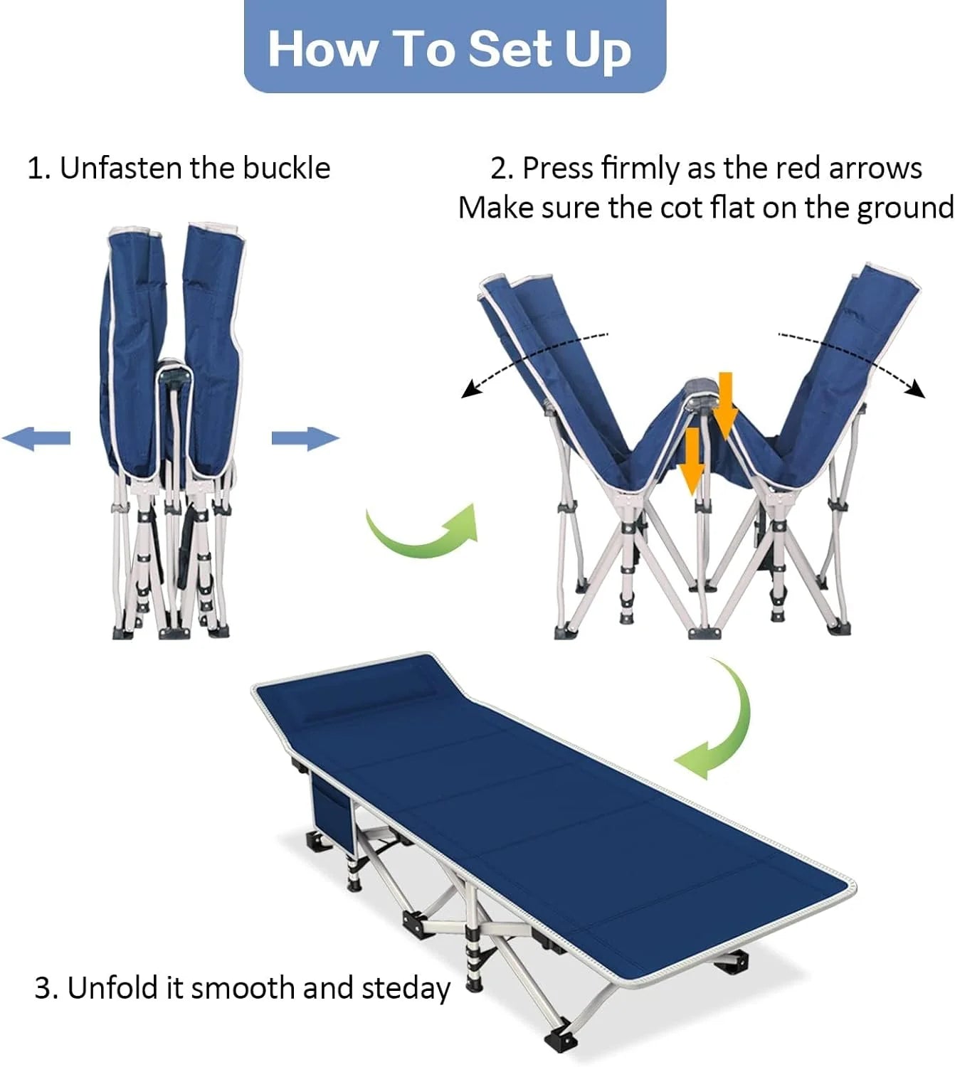 2 Pack Camping Cot with Mattress Comfortable Sleeping Cot Camping Cots for Adults 2 Person Folding Cot Heavy Duty Cots for Sleeping with Carry Bag Outdoor Indoor Home Vacation