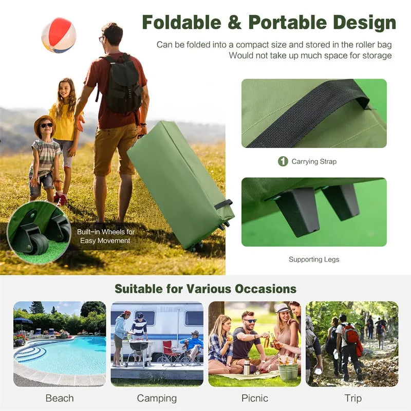 5-in-1 Tent Cot 2-Person Portable Outdoor Camping Tent Combo with Air Mattress Sleeping Bag