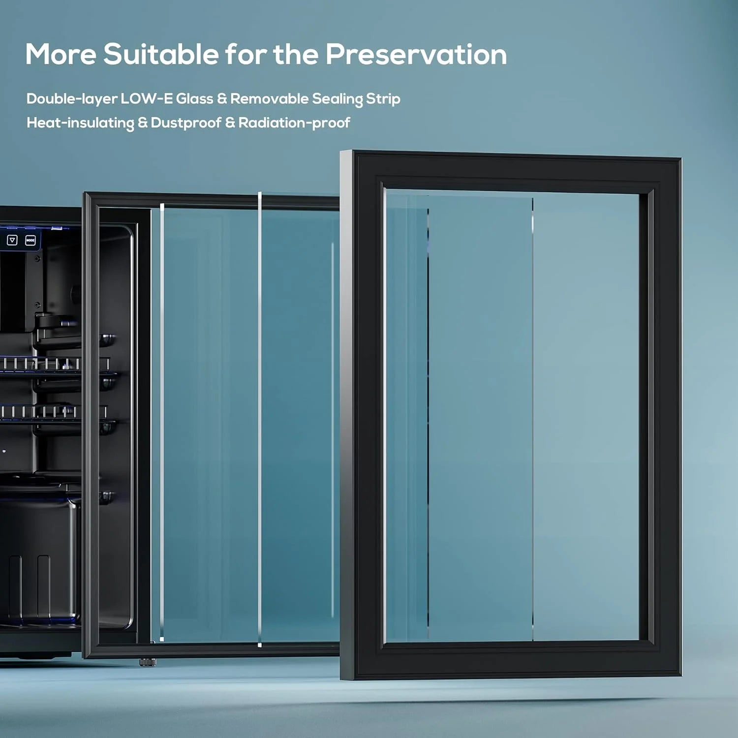 Beverage Refrigerator Cooler-120 Cans Freestanding Mini Fridge Cooler with Glass Door