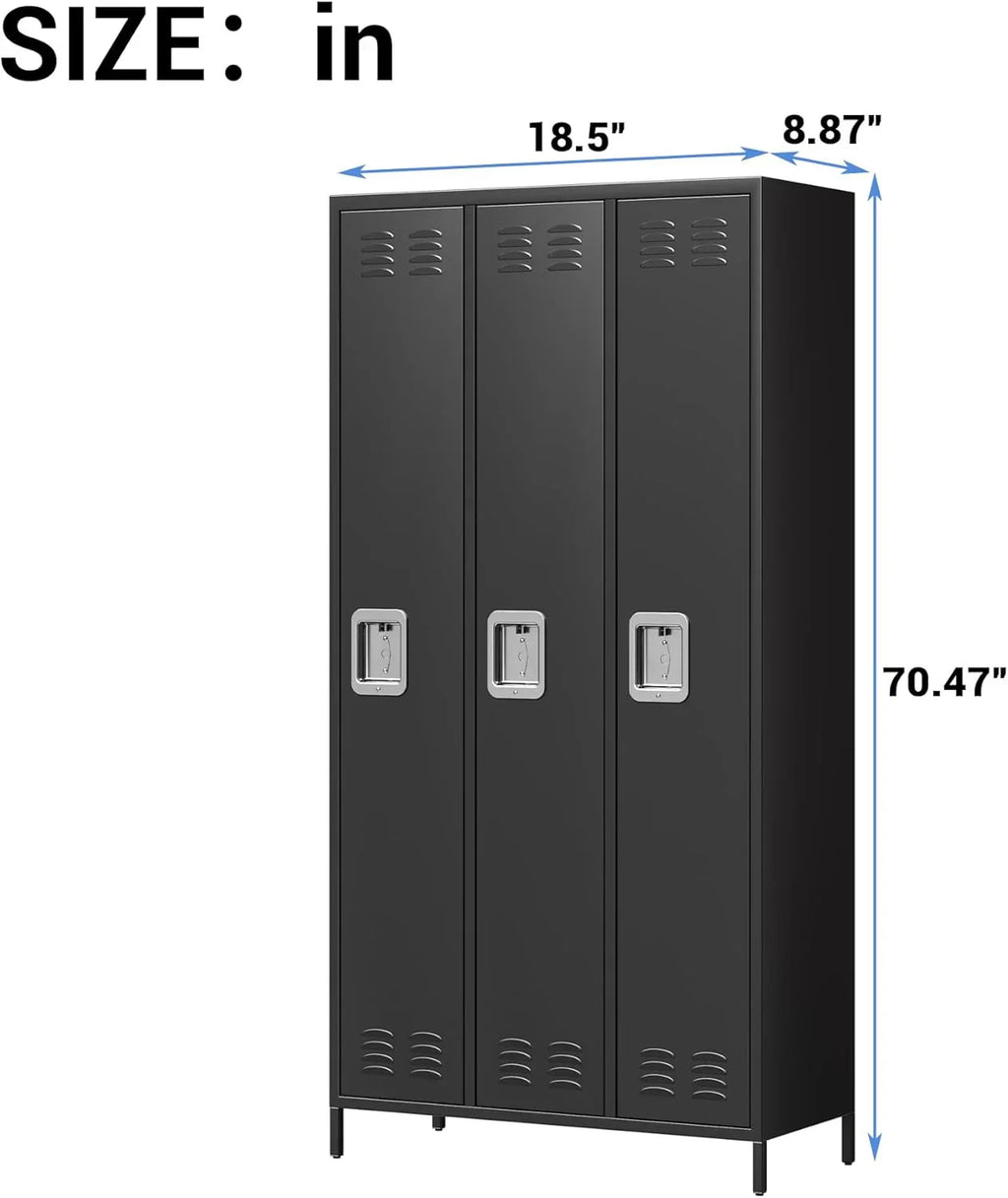 GAOMON Locker for Employees 6 Doors Locker Cabinet with Hooks Storage Locker