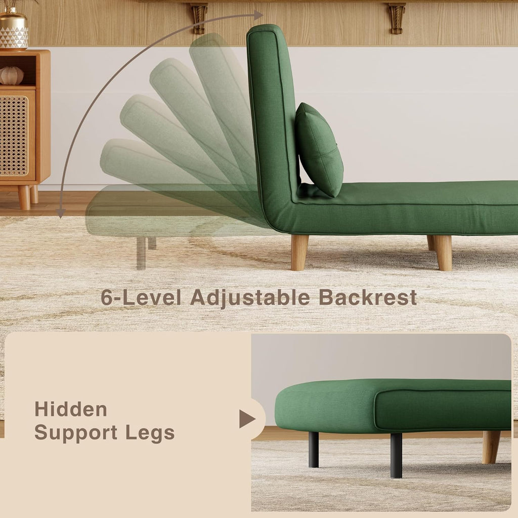 3-in-1 sleeper chair bed convertible chair bed futon sofa with adjustable backrest