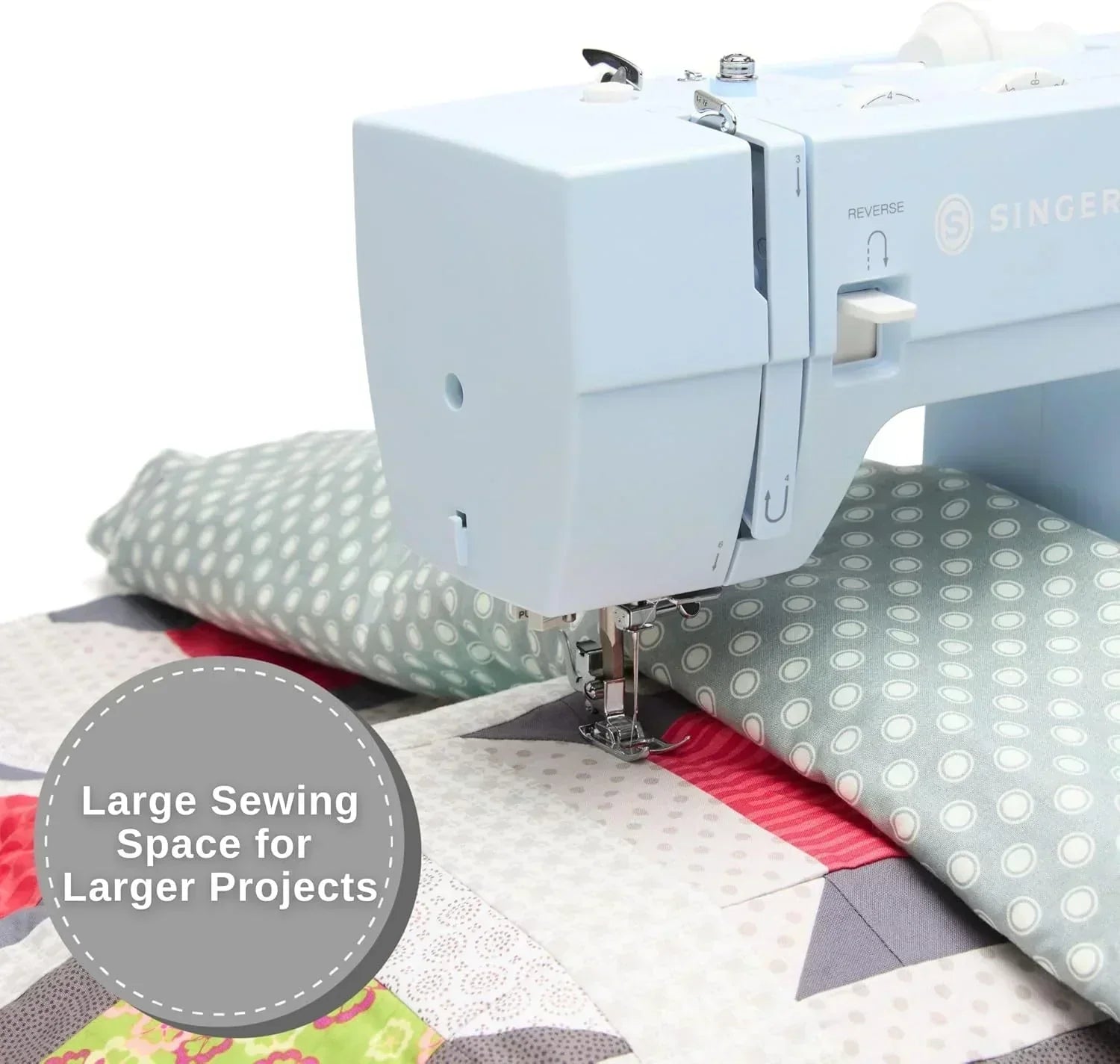 Heavy-Duty 4423 High-Speed Sewing Machine Includes Accessory Kit 97 Stitches One-Step Buttonhole
