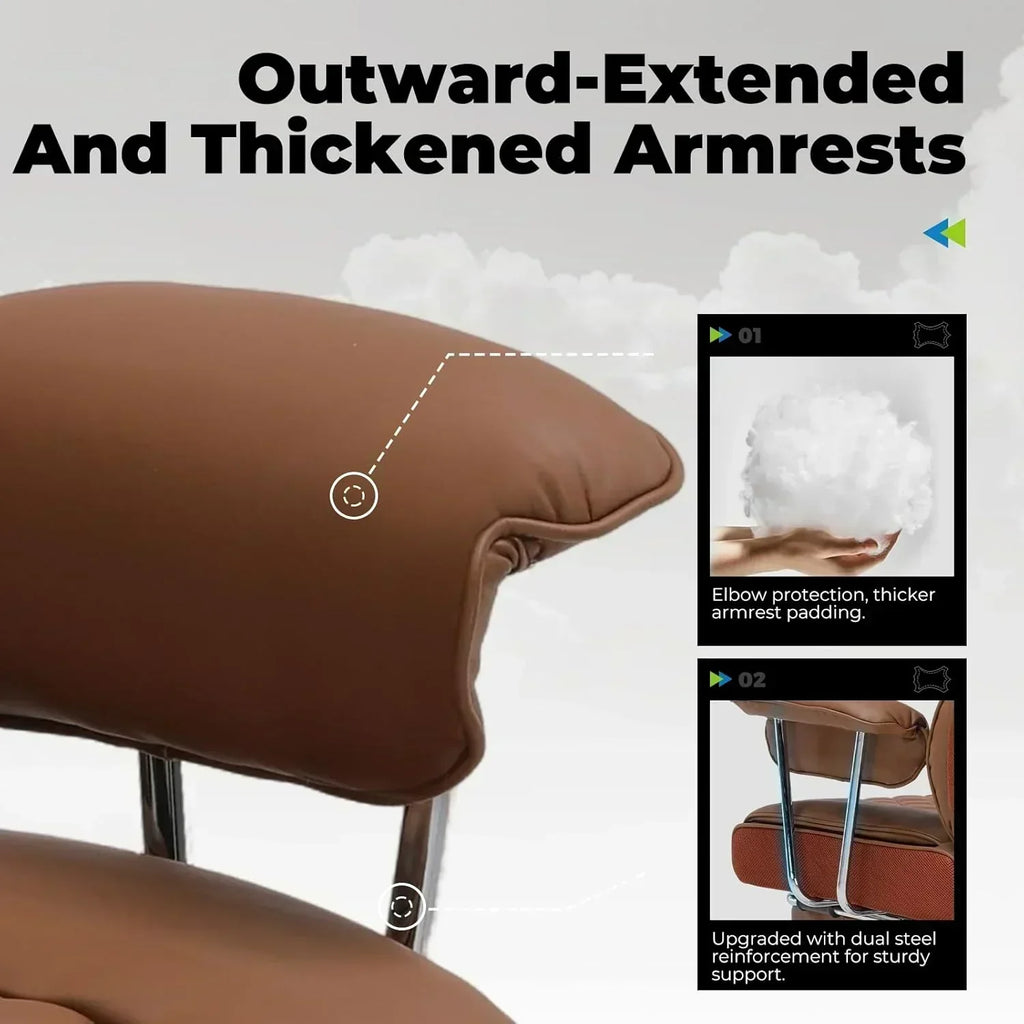 Large high back office chair high back leather gaming chair with footrest