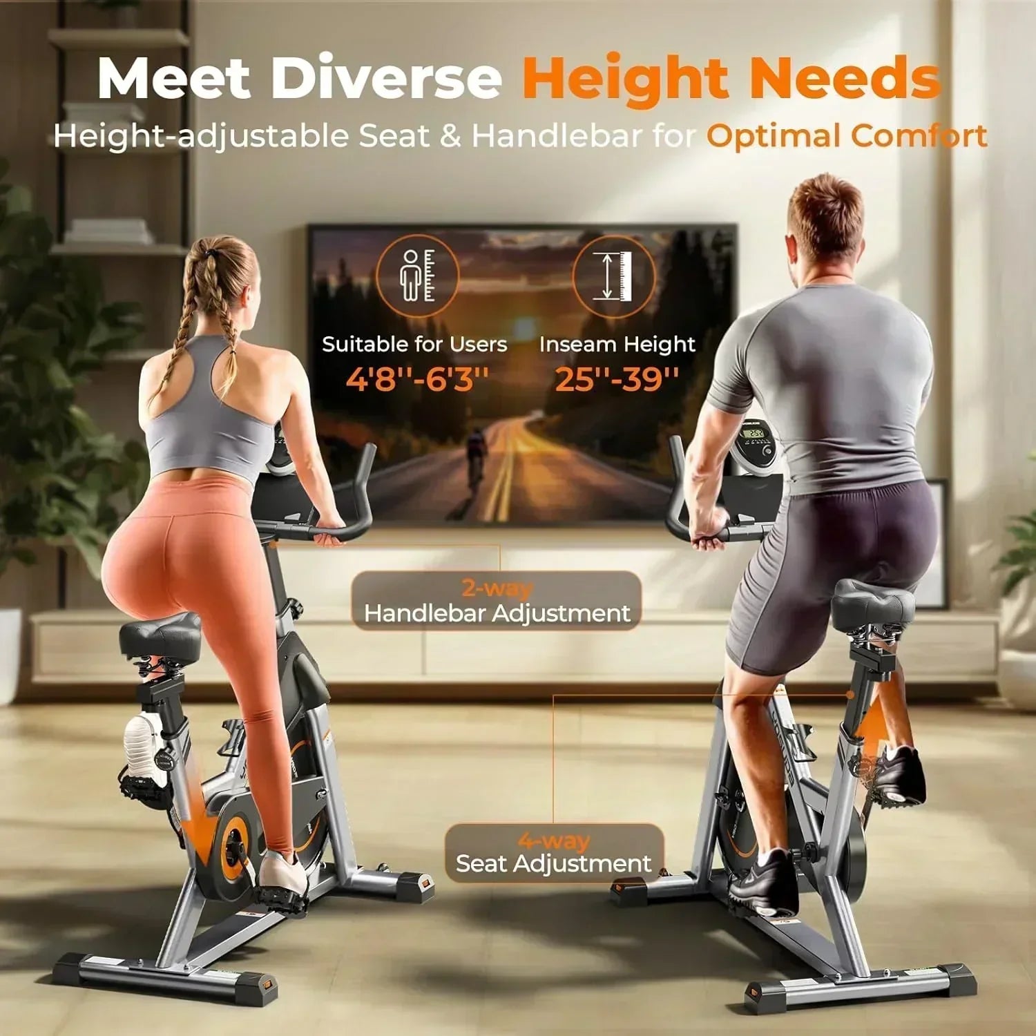 Arita brand fitness bicycle Home fixed fitness treadmill Low noise design tablet stand