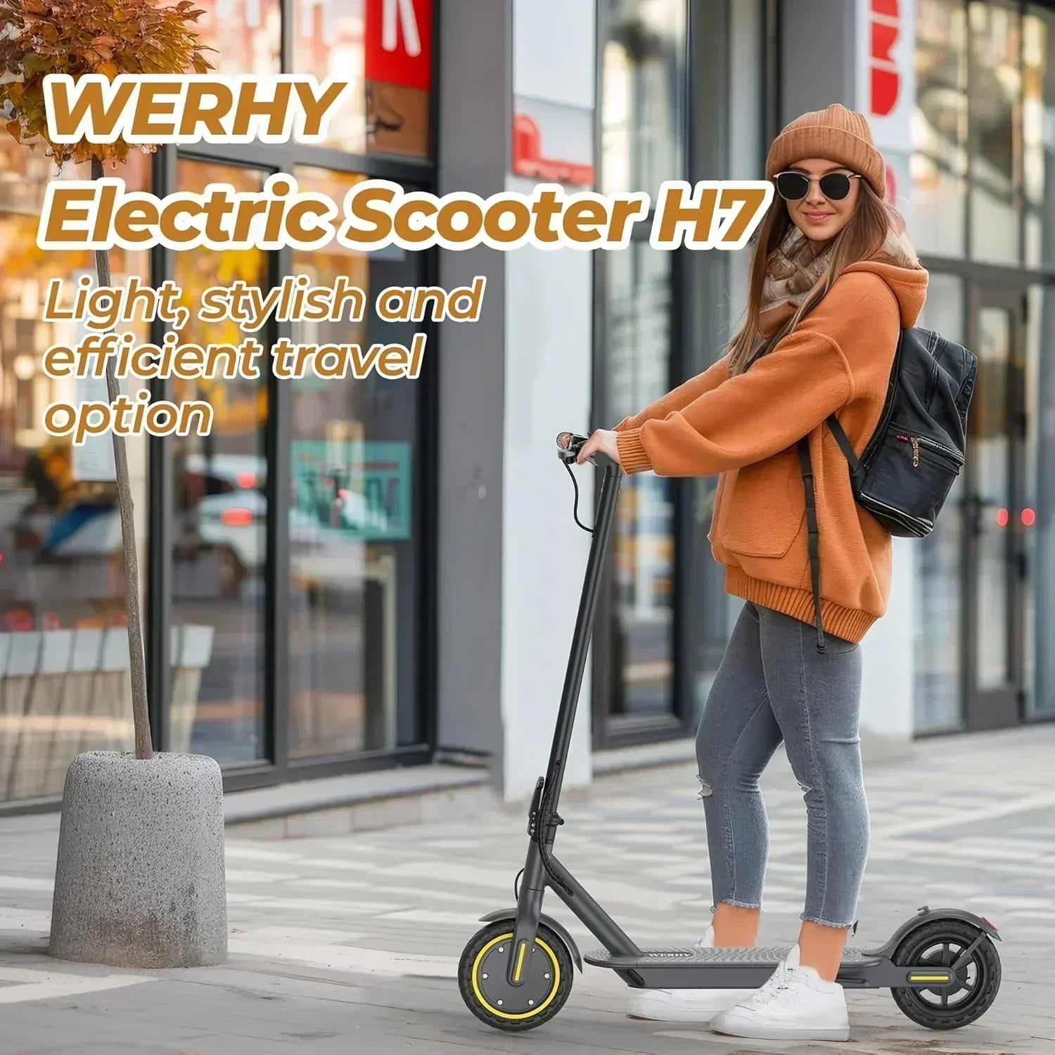 Electric Scooter 350W/500W Motor Top Speed 19/22 mph Max 16/23/28Miles Ranges Foldable E Scooter