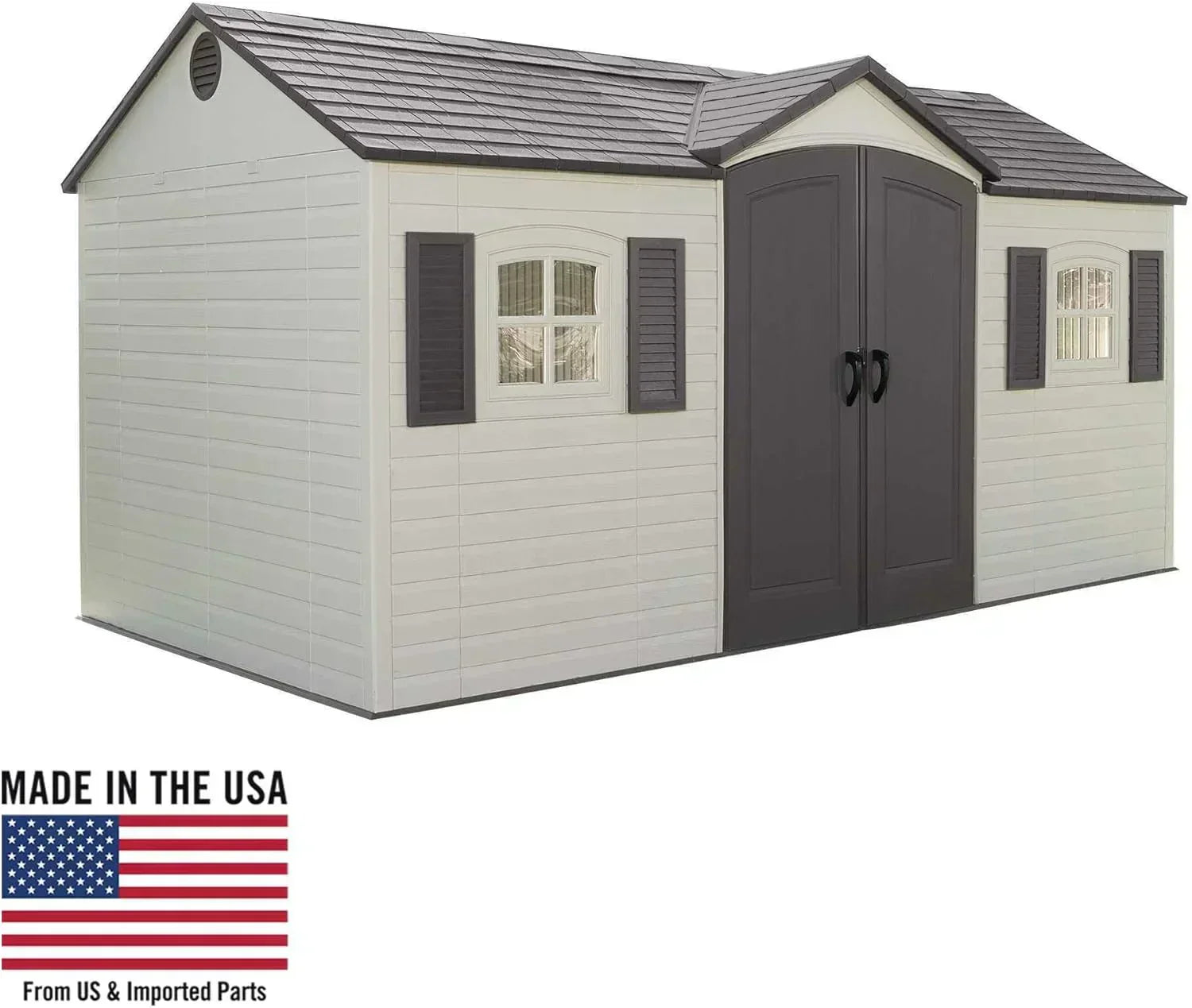 Lifetime 6446 Outdoor Storage Shed 8 x 15 Foot Desert Sand