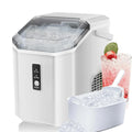 Antarctic Star Countertop Ice Maker with Soft Chewable Pellet Ice, 34lbs/24Hrs, One-Click Operation, Self-Cleaning Portable Peddle Ice Machine with Ice Scoop for Kitchen,Office,Bar,RV (Grey)