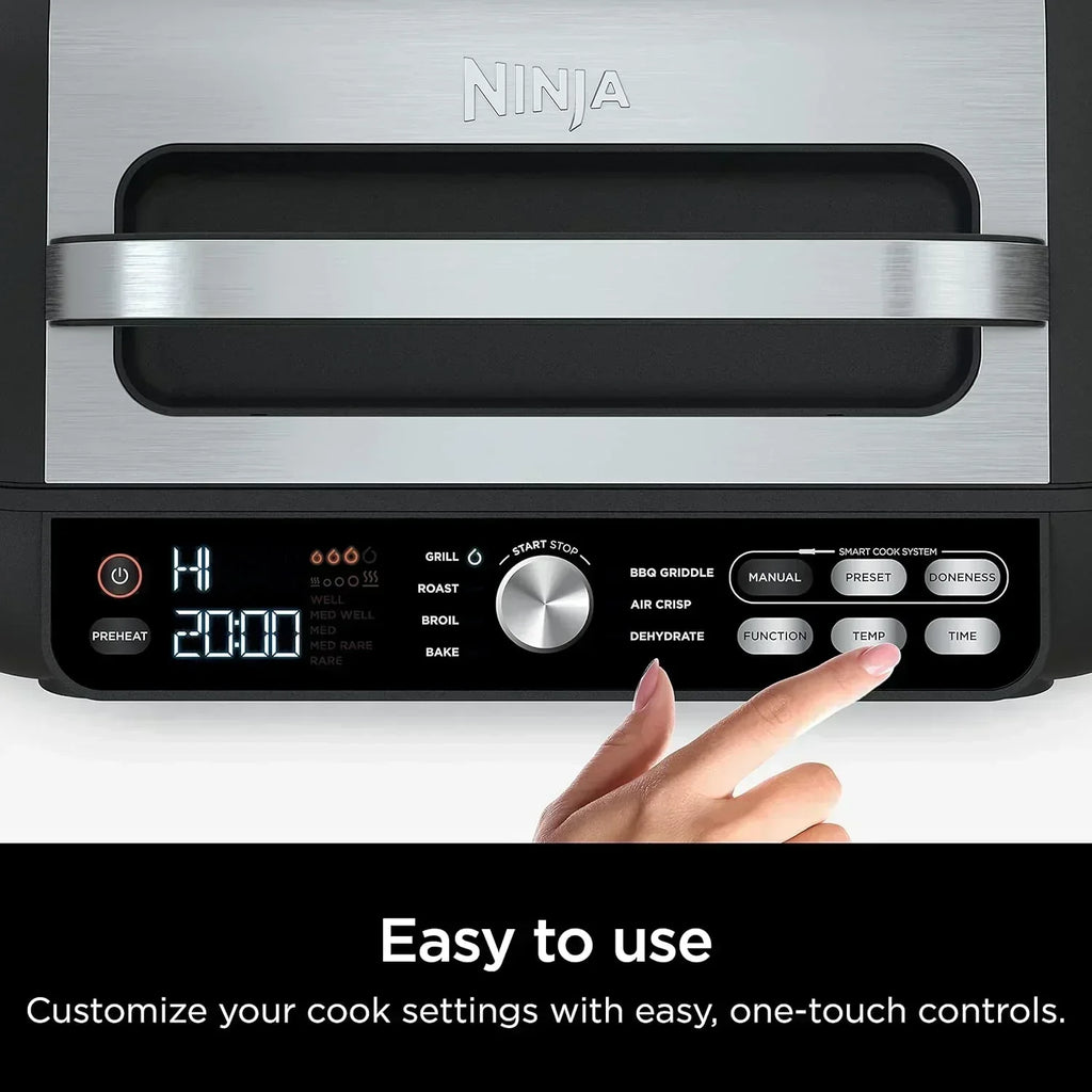 Ninja Foodi Smart XL 6-in-1 Indoor Grill with Air Fry Bake Roast Broil and Dehydrate
