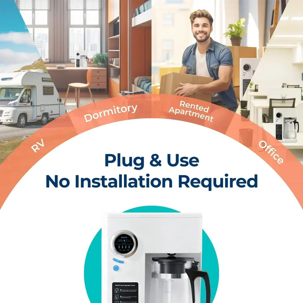 Bluevua RO100ROPOT-UV Reverse Osmosis System Countertop Water Purifier 6-stage purification
