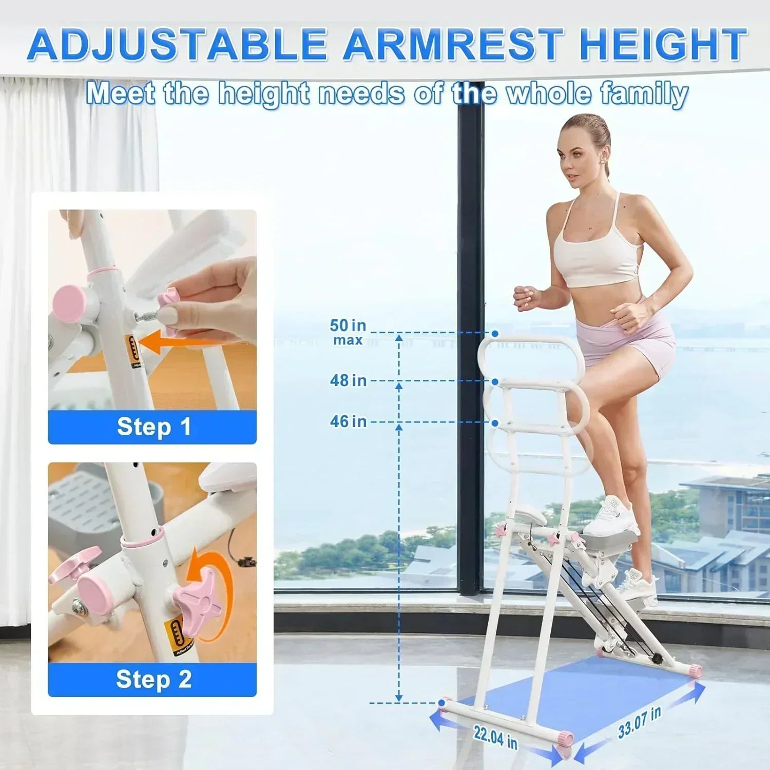 Stair Stepper for Home Gym Folding Vertical Climber Cardio Exercise Machine Stair Climber