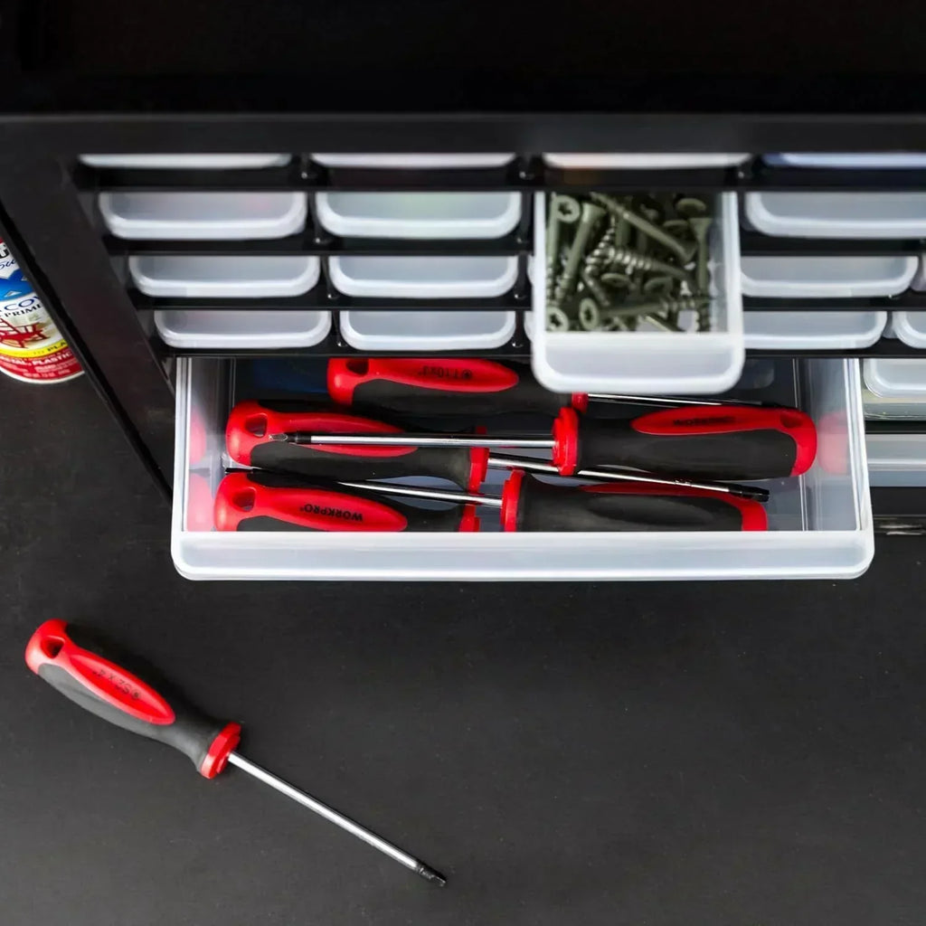 IRIS USA Screw Tool Organizer Small Parts Cabinet Chest Storage Drawers Organization Toolbox