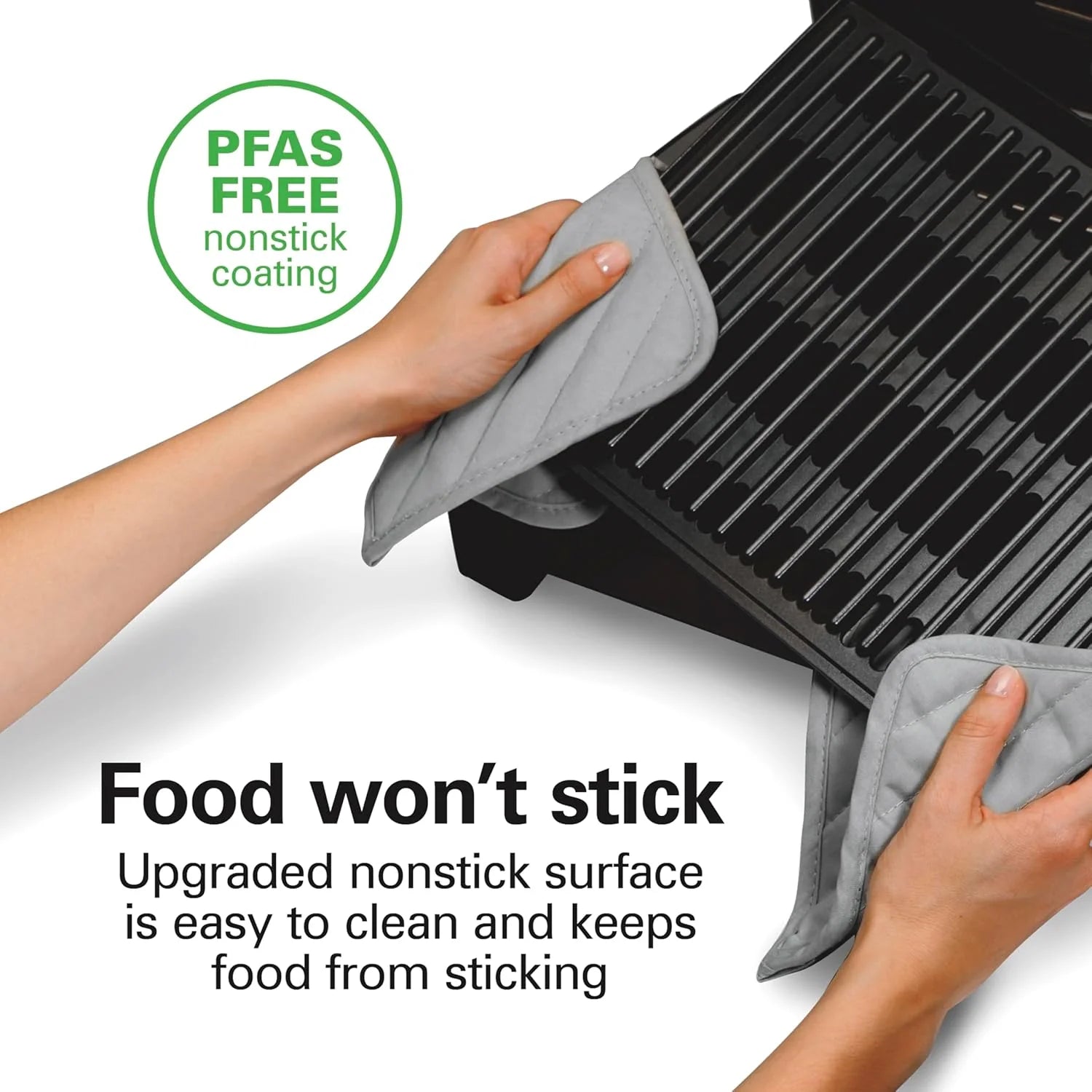 Indoor electric grill with viewing window, adjustable to 450��F, serves 6 people