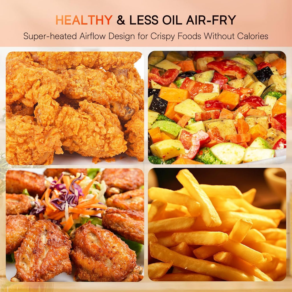 Nuwave Brio 15.5Qt Air Fryer/Oven quickly reheats, bakes, and dehydrates food with a temperature control range of 50��-425��F 1800W.
