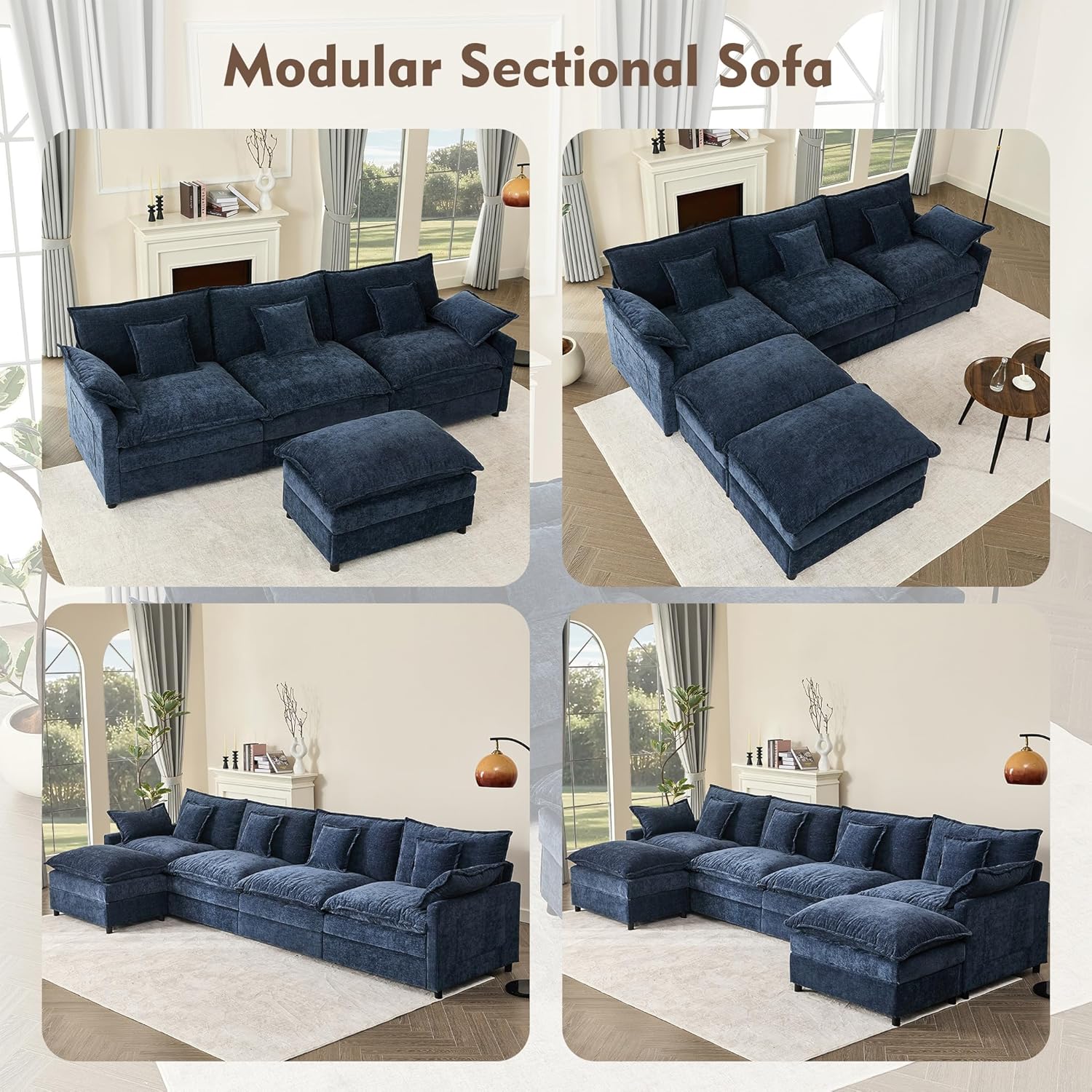108 U-shaped sofa modular sofa Comfortable cloud sofa