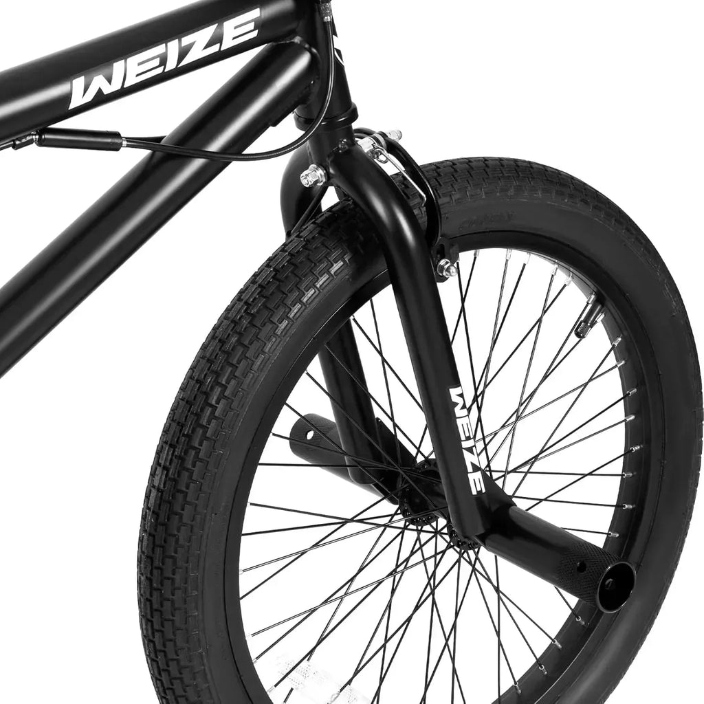 WEIZE Freestyle BMX Bicycle 20 Inch Stunt Bike for Kids and Adults Men and Women High Strength