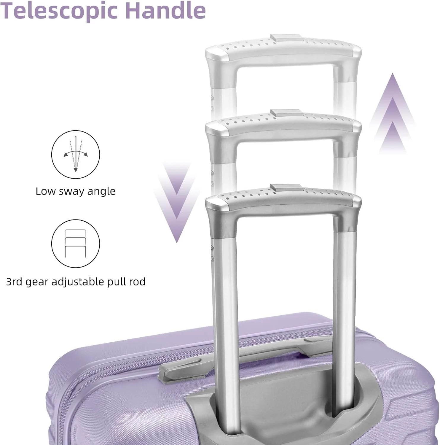 Luggage 6-piece hardshell expandable suitcase lightweight travel carry-on luggage set