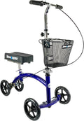 KneeRover Deluxe KneeCycle Steerable Knee Walker Foldable Mobility Aid & Knee Scooter for Adults