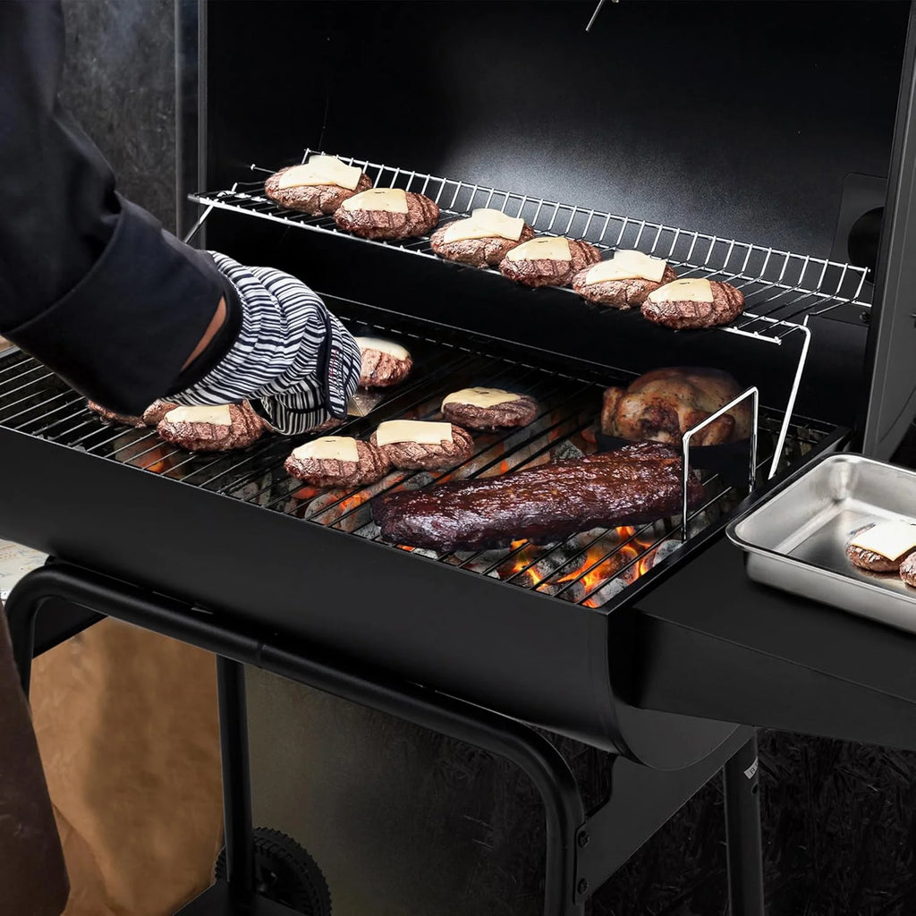Royal Gourmet CC1830 30 Barrel Charcoal Grill with Heating Rack, Outdoor Grill, 627 Sqm