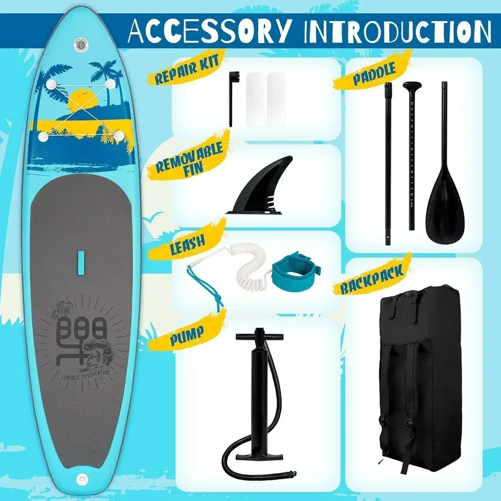 FunWater Inflatable Stand Up Paddle Board Premium SUP Paddle Accessories EVA Deck
