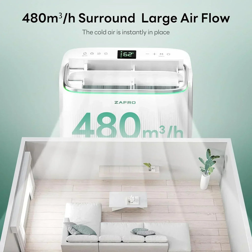 ZAFRO 8,000 BTU Portable Air Conditioners 4 Modes Portable AC Unit with Fast Cooling
