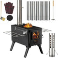 Hot Tent Stove Wood Stove, Small Wood Stove for Outdoor Heating and Cooking, Ice Fishing, Hunting