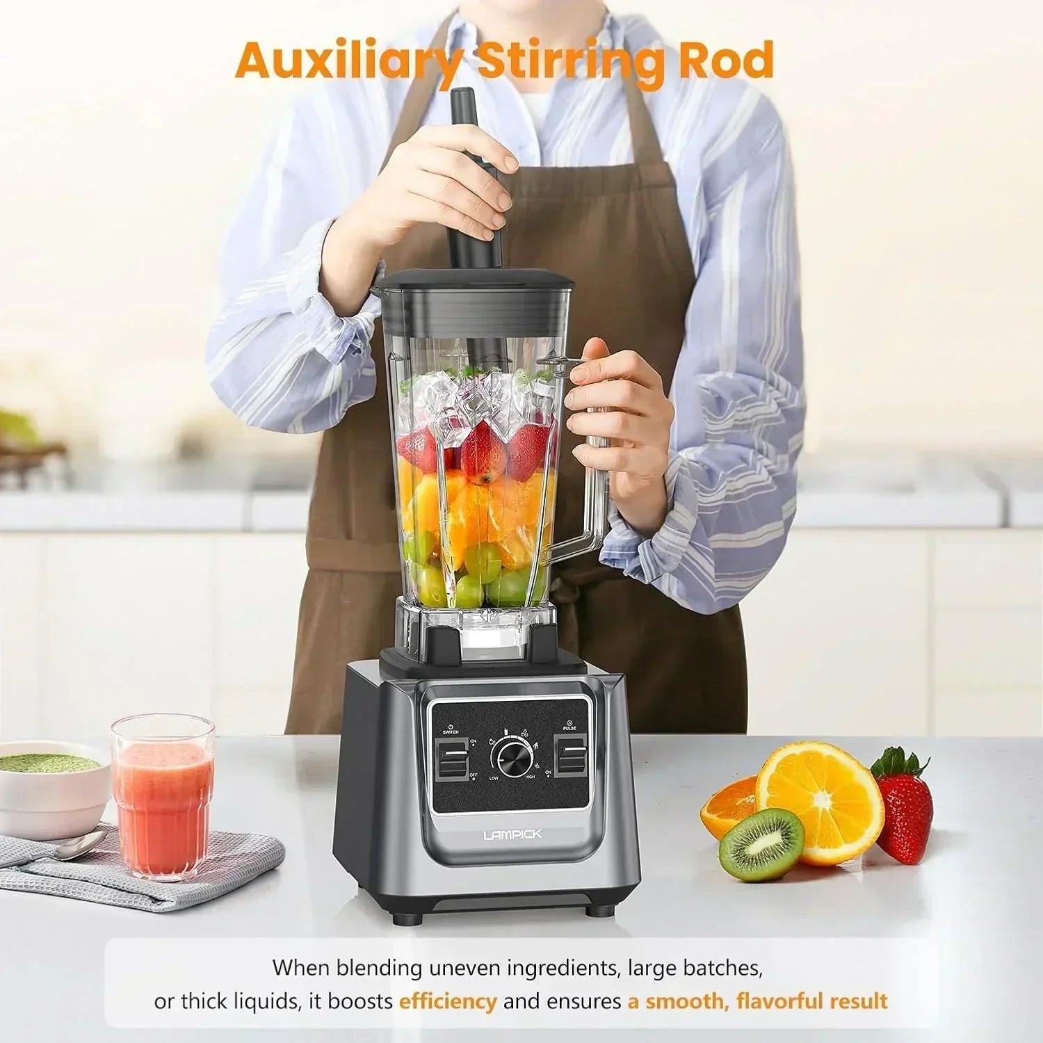 KitchenAid Blender 2000W Professional-Grade High-Speed Countertop Blender with 68oz Blending Jar
