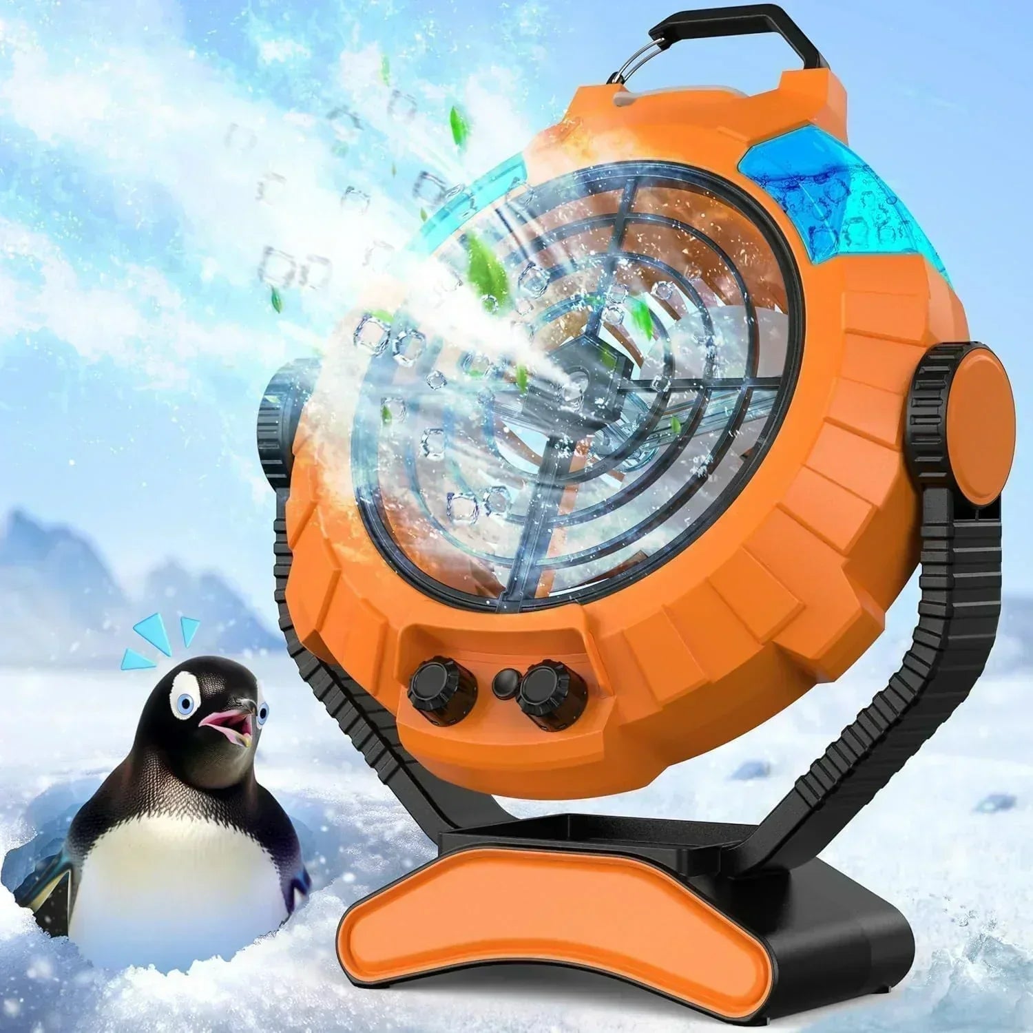 JYew Portable Air Conditioners Misting Fan With 10000mAh Rechargeable Battery Operated Fan