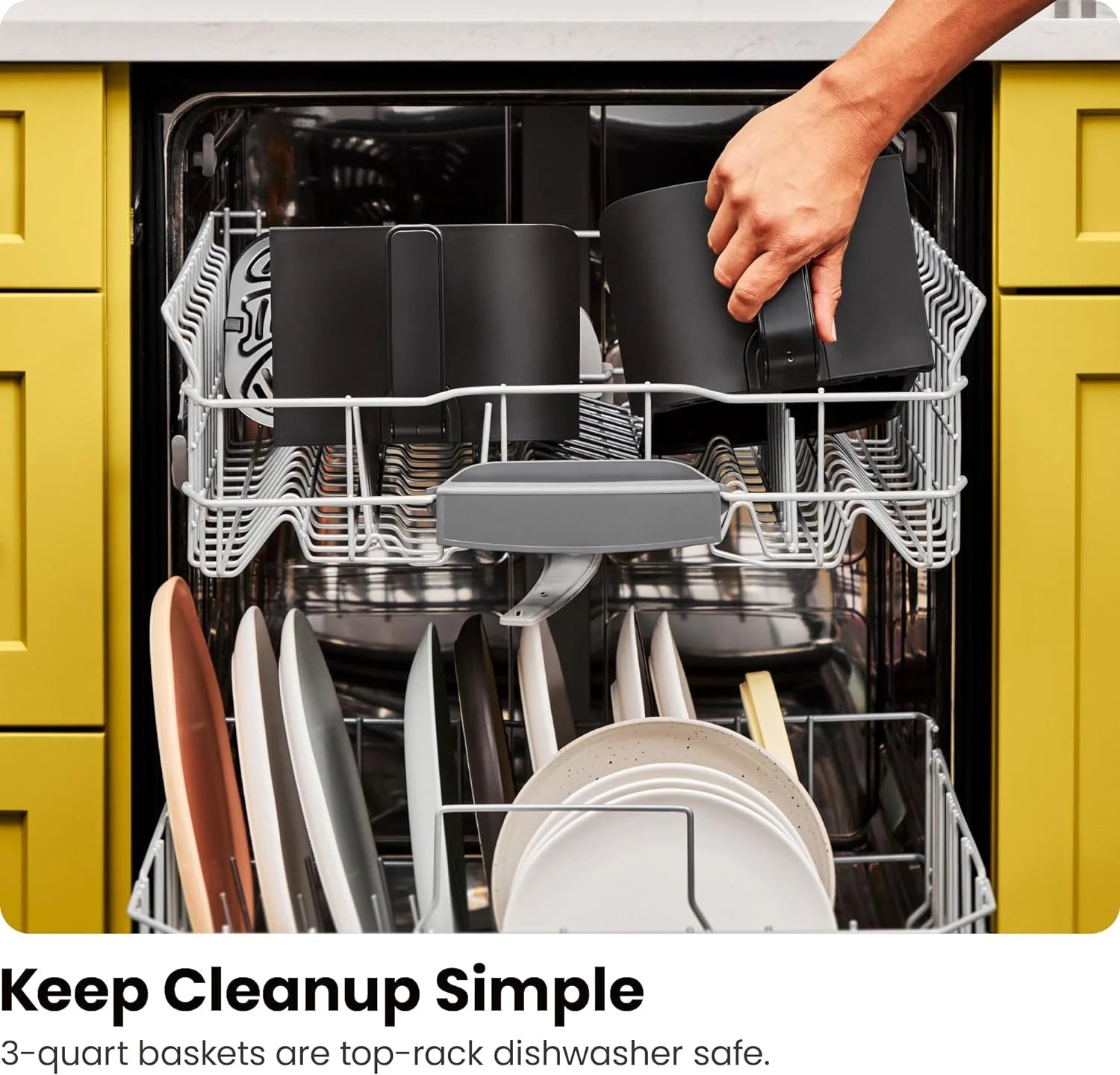 Chefman 6-Quart Dual Basket Air Fryer - Digital Touchscreen, Smart Sync Finish, High-Frying, Auto-Off, 2 Independent 3-Quart Nonstick Pans, Dishwasher-Safe Baskets