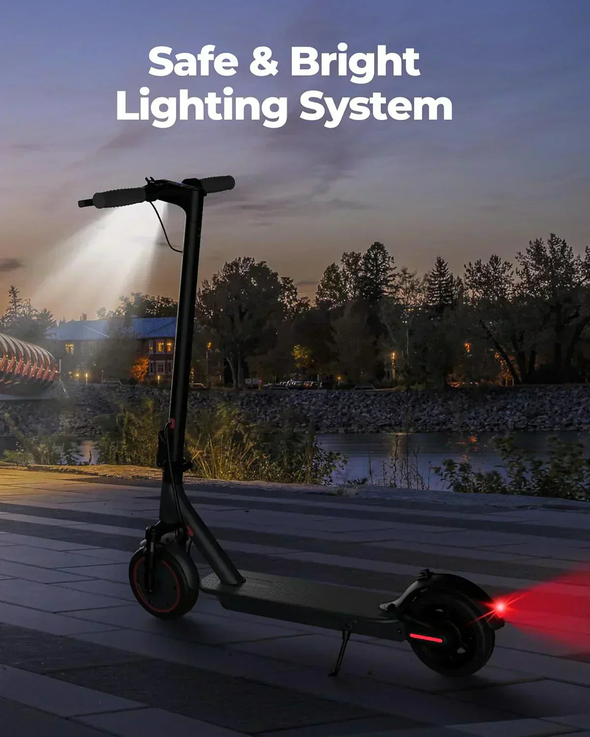 Volpam electric scooter Powerful electric motor Solid tires 28/21/12 mile range
